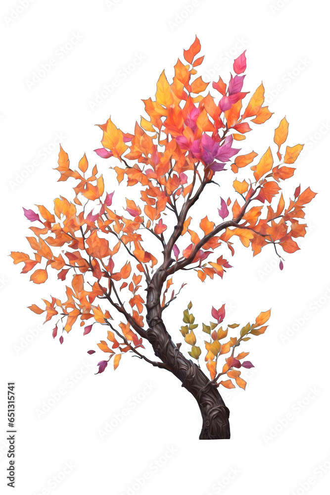 Obraz premium Magical orange tree, Transparent background