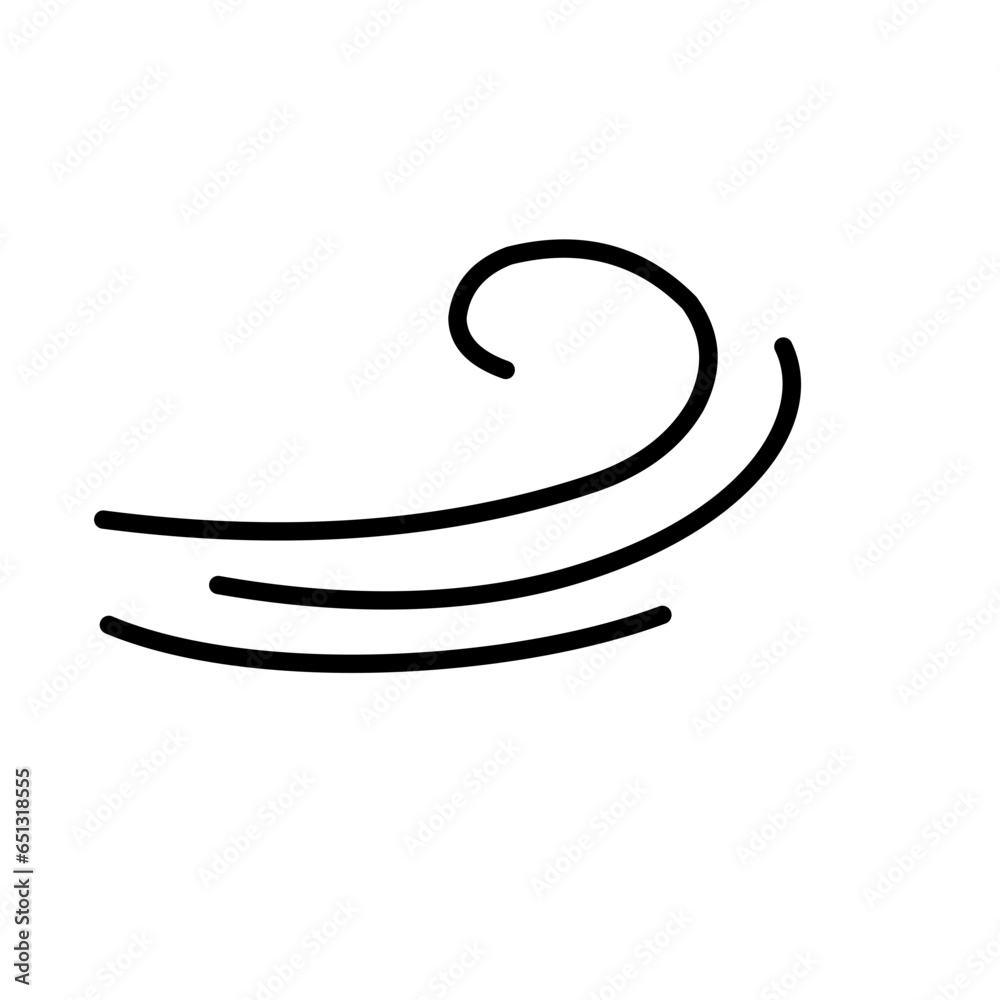 hand drawn wind icon hand drawn wind icon