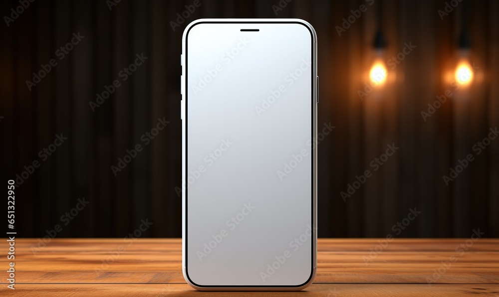 Isolated touchscreen smartphone mockup with blank screen Isolated touchscreen smartphone mockup with blank screen
