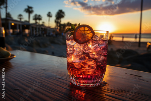 a cocktail by the oceanside