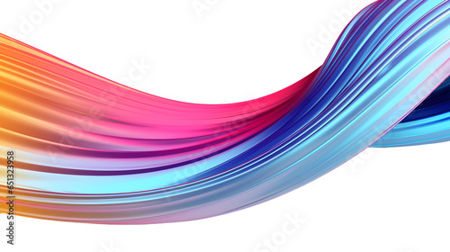 Twisted holographic multicolor shape curve rainbow lines. Generative AI