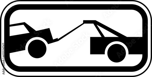 Valokuva Vector graphic of a black usa tow away zone MUTCD highway sign