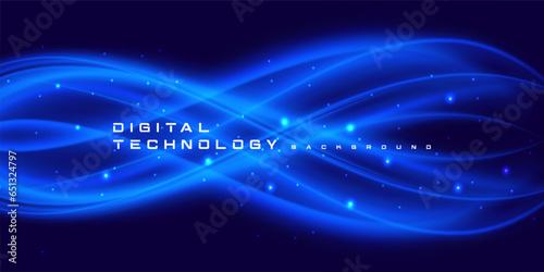 Digital technology banner green blue background concept, cyber technology circuit, abstract tech, innovation future data, internet network, Ai big data, futuristic wifi connection illustration concept