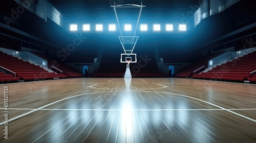 Basketball court, Professional basketball arena. © visoot