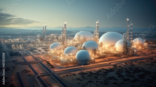 LNG Plant in Middle east. photo