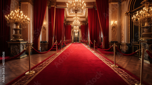 Foto beautiful interior and red carpet