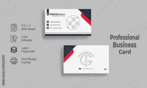 Double-sided modern creative business card design template.