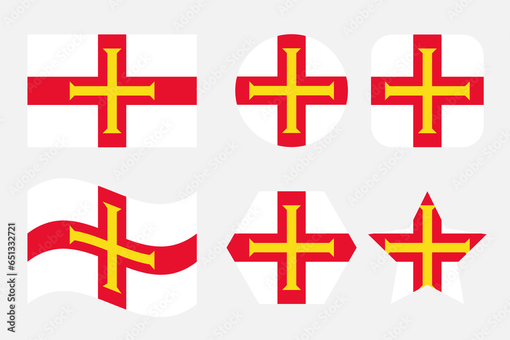 Guernsey flag simple illustration for independence day or election Guernsey flag simple illustration for independence day or election