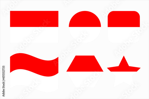 Free Download Indonesia flag simple illustration for independence day or election - GFXLoad