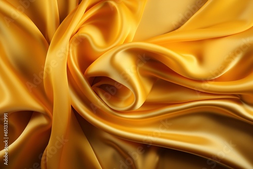 Shimmering Gold Silk Fabric Texture, Luxurious Background with Gilded Elegance