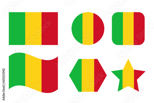 Free Download Mali flag simple illustration for independence day or election - GFXLoad