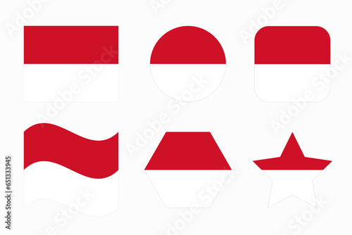 Free Download Monaco flag simple illustration for independence day or election - GFXLoad