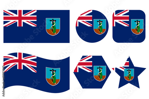 Montserrat flag simple illustration for independence day or election
