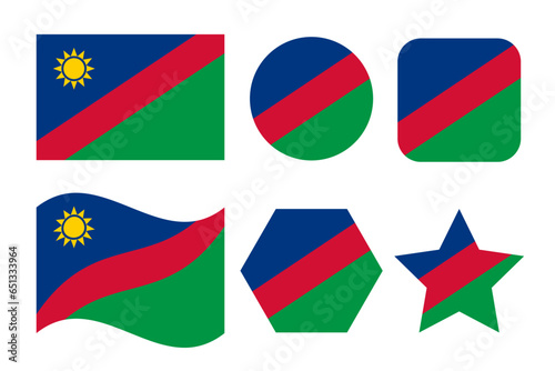 Namibia flag simple illustration for independence day or election Free Download Namibia flag simple illustration for independence day or election - GFXLoad