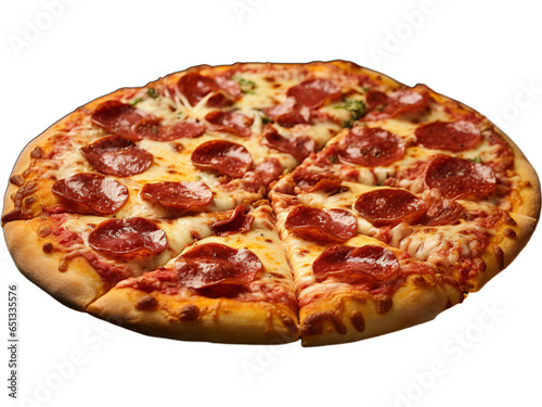 Spicy Pepperoni Explosion Pizza, No Background