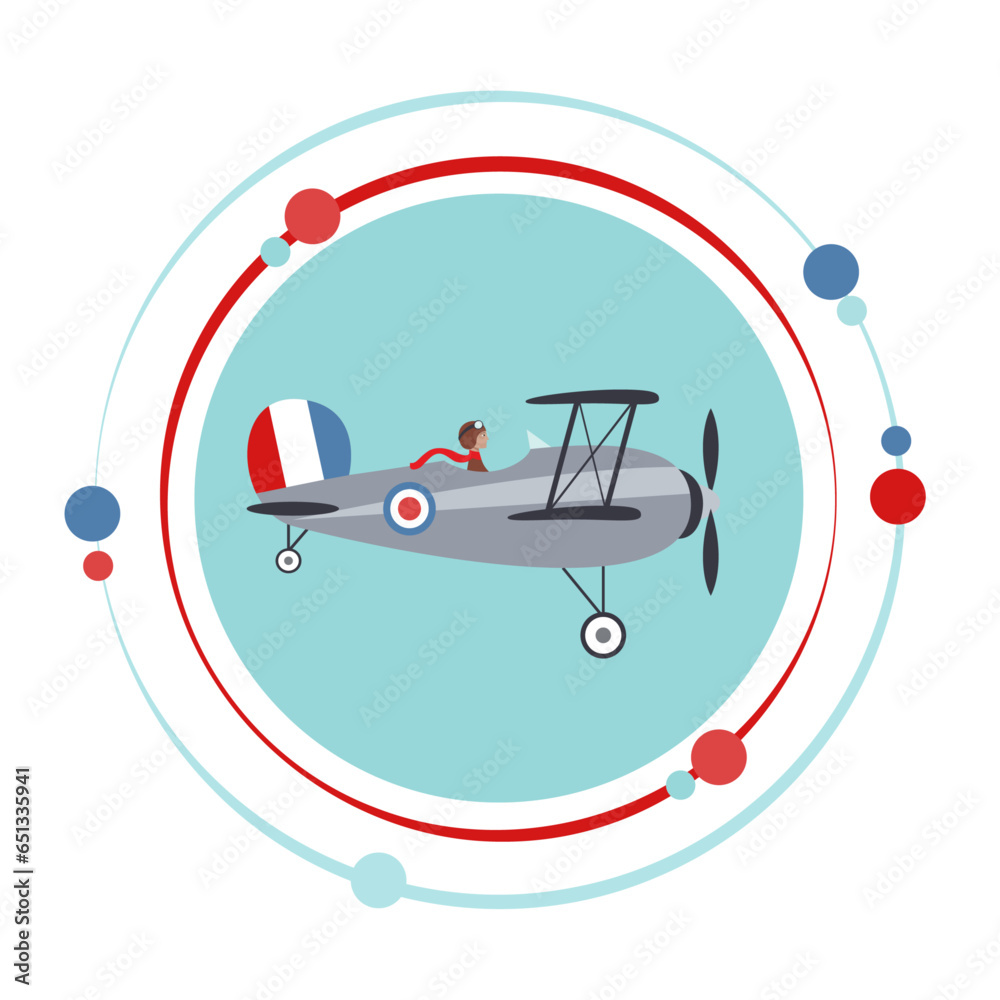 Airplane pilot vector illustration graphic icon Airplane pilot vector illustration graphic icon
