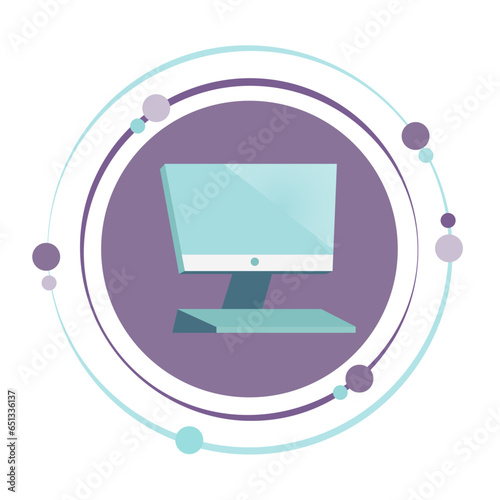 Computer data base vector illustration graphic icon photo