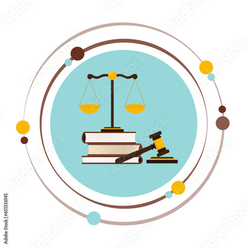 Legal court vector illustration graphic icon