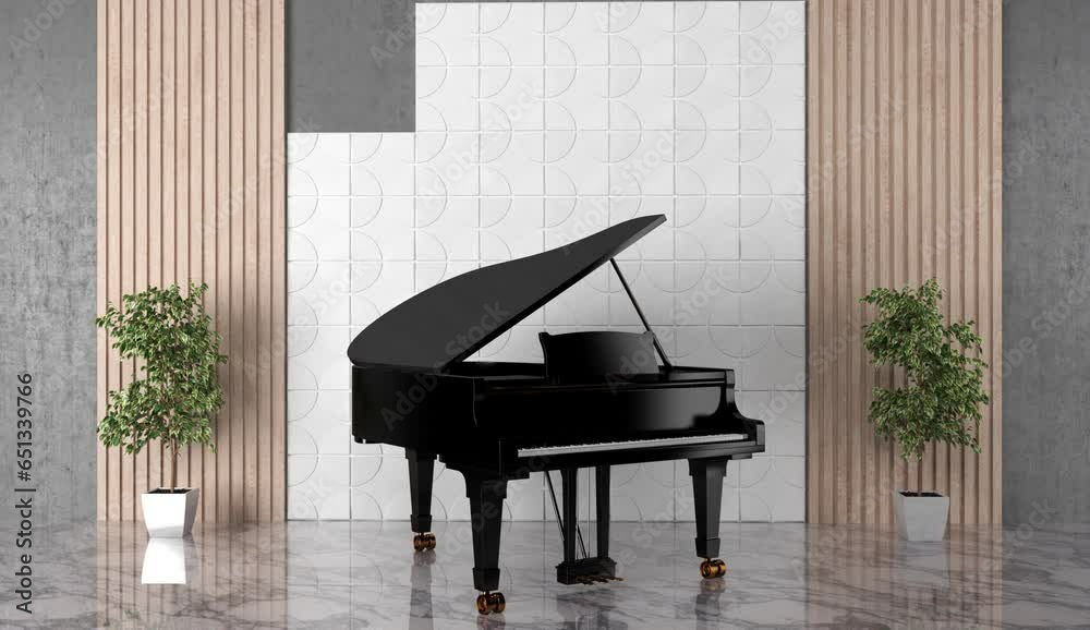 Diseño interior con un piano 