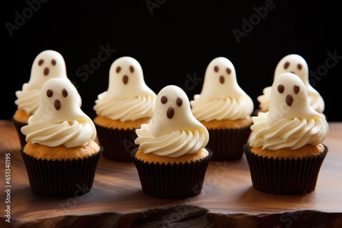 Cute Halloween Ghost Cupcakes