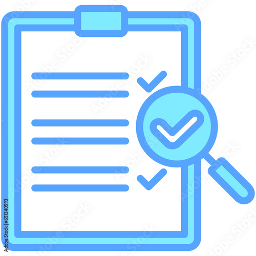 Verification icon often used in design, websites, or applications, banner, flyer to convey specific concepts related to Assessment, educational, evaluative, and analytical purposes.