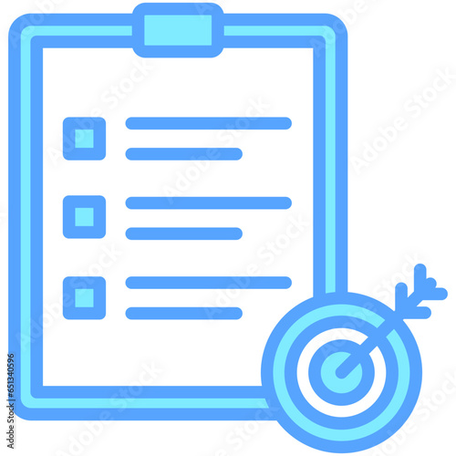 Objective icon often used in design, websites, or applications, banner, flyer to convey specific concepts related to Assessment, educational, evaluative, and analytical purposes.