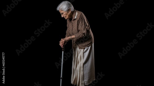 woman with a cane photo