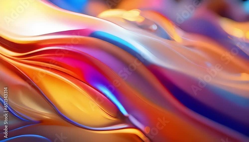 Abstract background with smooth, minimalist movement, bold colors and transparency. 3D animation, 3d model with movement