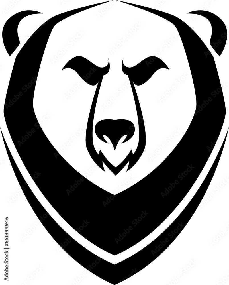 Bear head tattoo, tattoo illustration, vector on a white background. Bear head tattoo, tattoo illustration, vector on a white background.