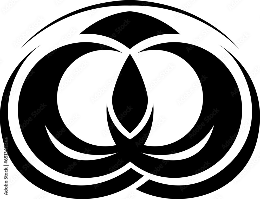 Round black tattoo, tattoo illustration, vector on a white background. Round black tattoo, tattoo illustration, vector on a white background.
