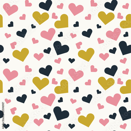 seamless pattern with hearts vector