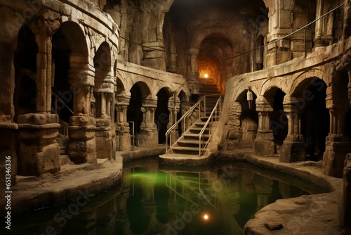 Slika na platnu Cistern resembling ancient Jerusalem, built with historical design elements