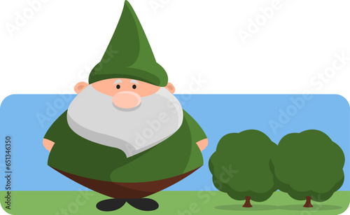 Green dwarf, illustration, vector on a white background.