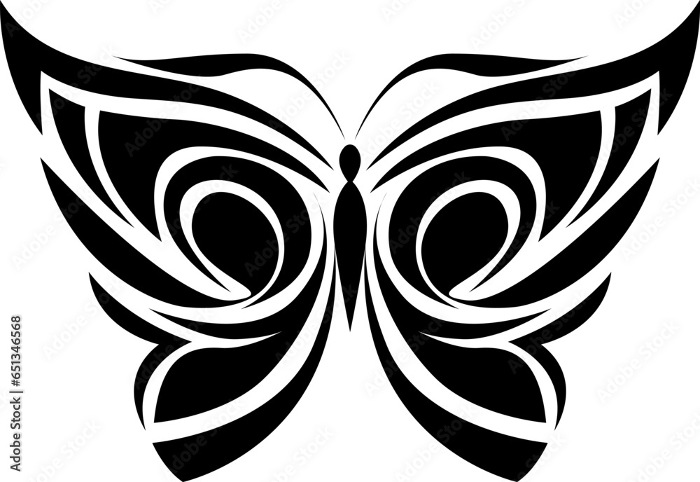 Beautiful butterfly tattoo, tattoo illustration, vector on a white background. Beautiful butterfly tattoo, tattoo illustration, vector on a white background.