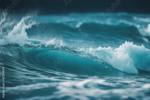Abstract water ocean wave blue aqua teal texture Blue and white water wave web banner