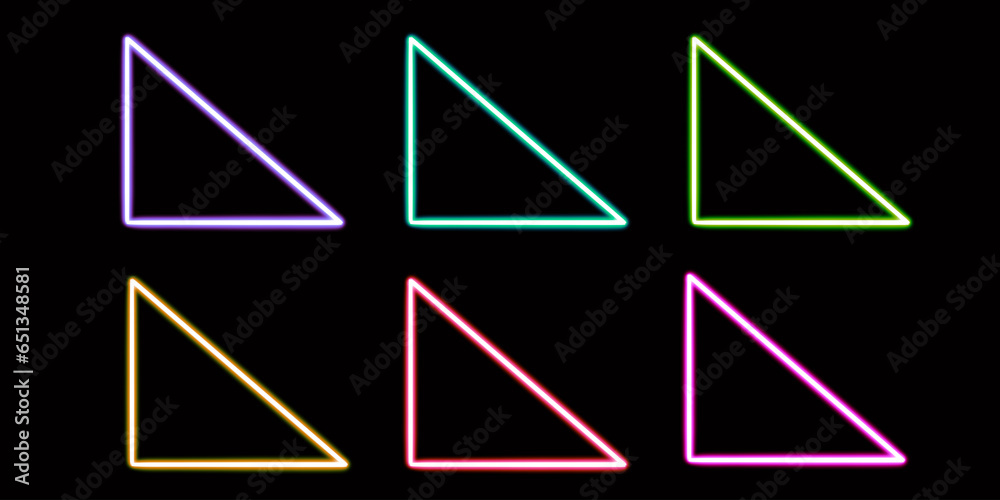 set triangle glowing desktop icon, neon triangle sticker, neon figure, glowing figure, neon geometrical figures set triangle glowing desktop icon, neon triangle sticker, neon figure, glowing figure, neon geometrical figures