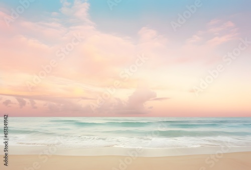 Beachfront Heaven: A Sunset Painting the Sky in Pastel Hues