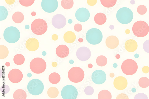 Wallpaper Mural A white background with multicolored polka dots Torontodigital.ca