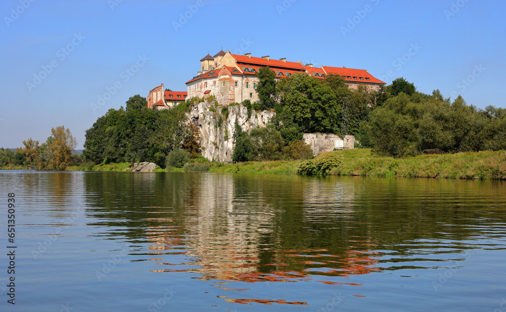 Benedictine monastery in Tyniec, Poland. View from the Vistula River