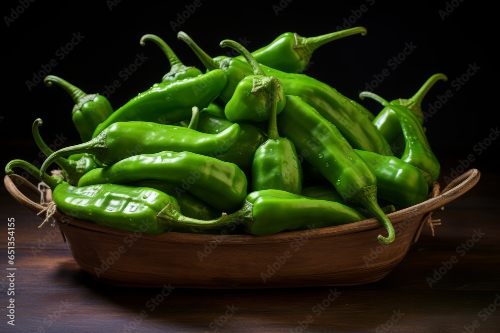 Vibrant Delicacy: A Captivating Snapshot of Spanish Pimientos de Padron Bursting with Flavors and Colors Vibrant Delicacy: A Captivating Snapshot of Spanish Pimientos de Padron Bursting with Flavors and Colors