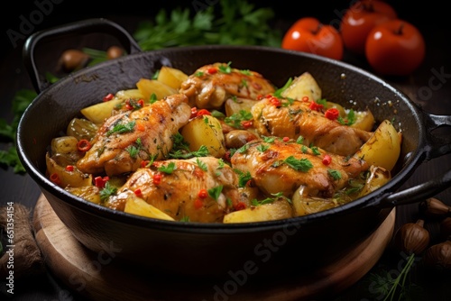 Sizzling Spanish Pollo al Ajillo: A Mouthwatering Delight with Garlic-infused Chicken