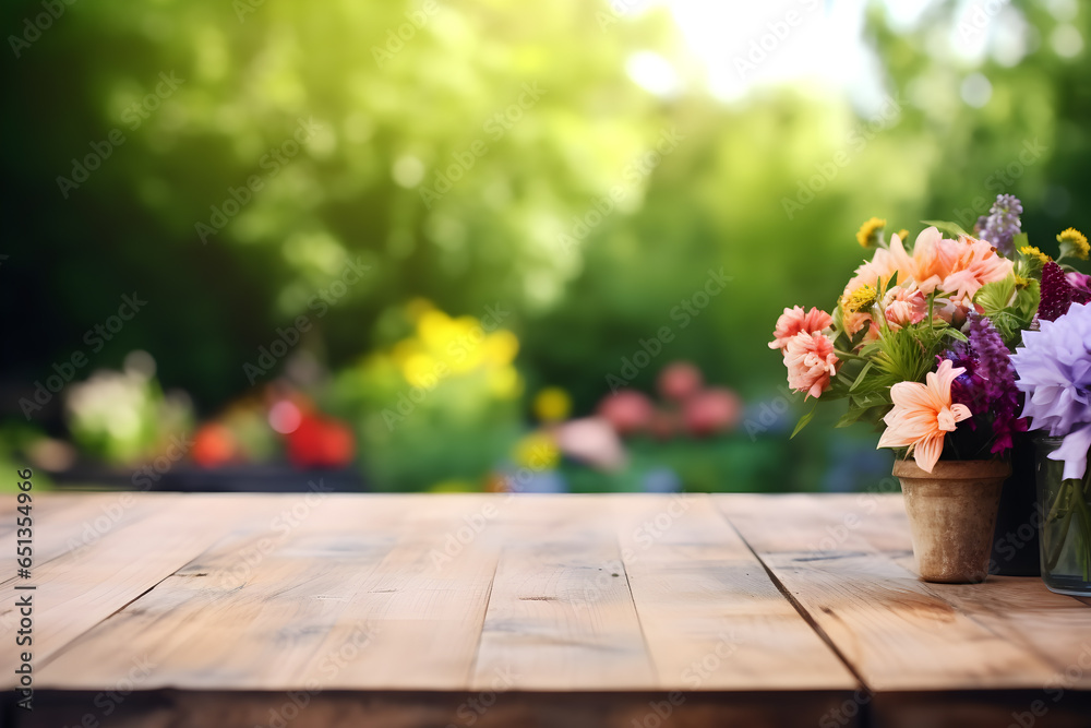 spring flowers on empty wooden table Background. For copy space text. spring flowers on empty wooden table Background. For copy space text.