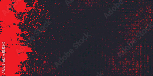 Abstract Bright Red Grunge Texture In Black Background