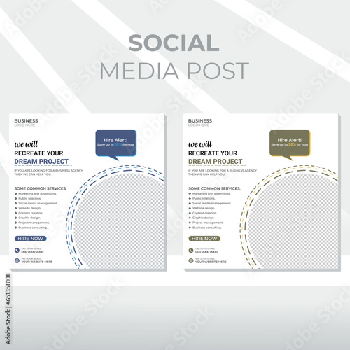 EPS Real estate digital marketing web banner social media and instagram post template banner.