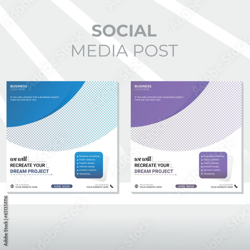 EPS Real estate digital marketing web banner social media and instagram post template banner.