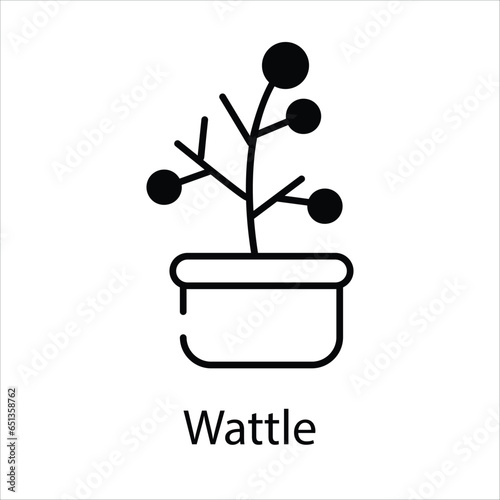 Wattle icon vector stock illustration