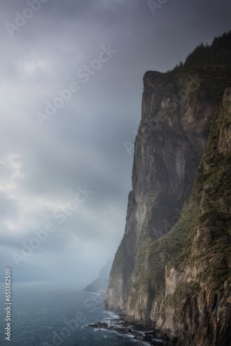 The cliffs on the coast of the island - Generative AI, AI Generated