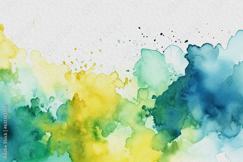 Abstract Watercolor Splashes Background