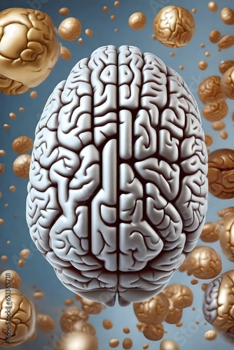 A detailed illustration of a health human brain.