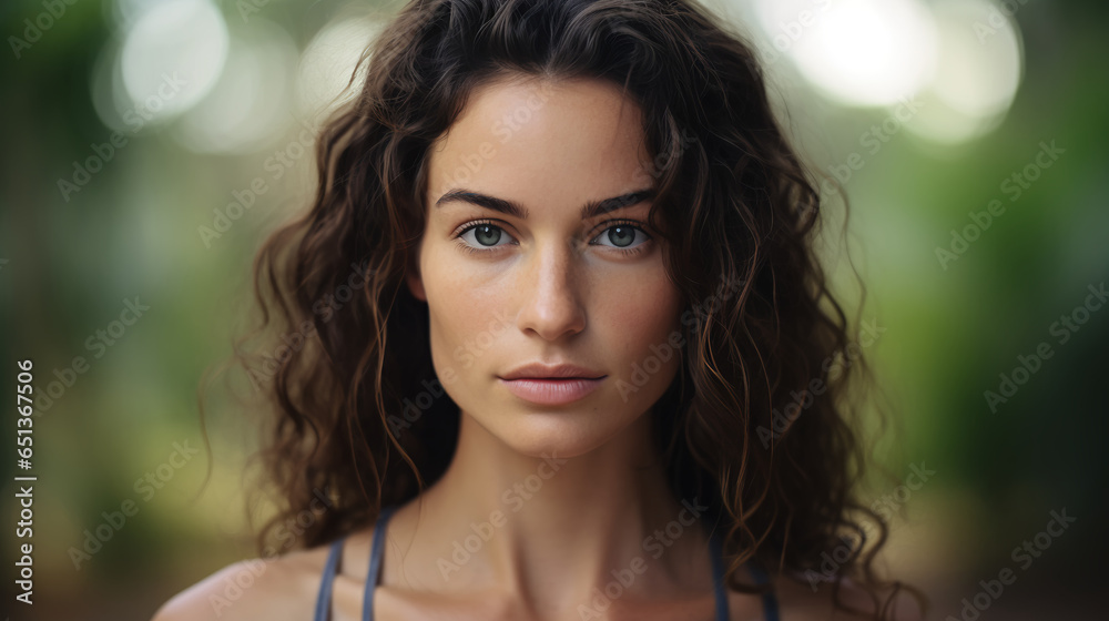 a resilient woman practices yoga in a serene, natural setting, embodying the connection between holistic well-being a resilient woman practices yoga in a serene, natural setting, embodying the connection between holistic well-being